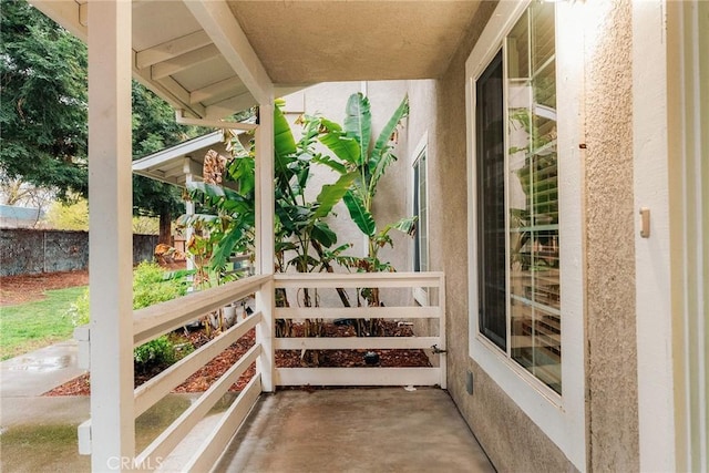 view of patio / terrace with a balcony