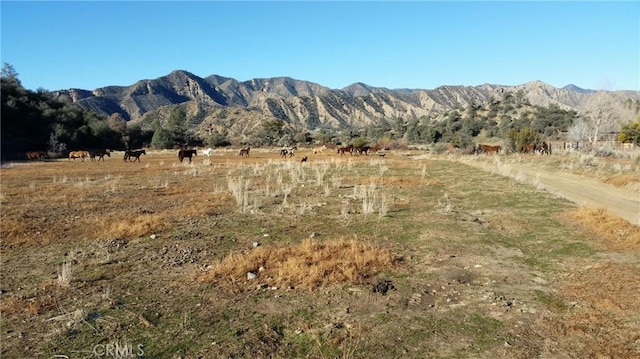 property view of mountains featuring a rural view