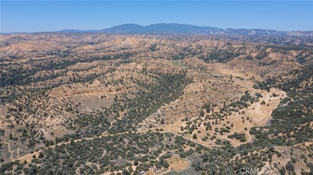 bird's eye view featuring a mountain view