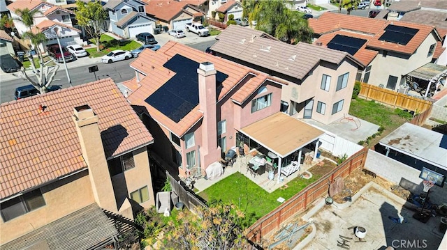 aerial view featuring a residential view