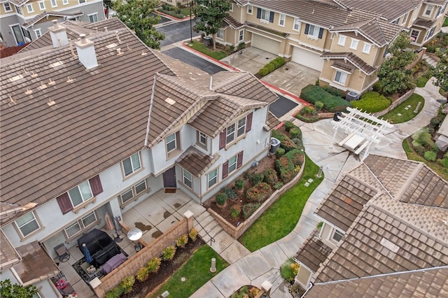 aerial view featuring a residential view