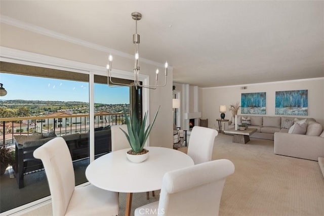 22364 Manacor Unit 9, Mission Viejo, CA 92692 - carpeted dining space featuring ornamental molding
