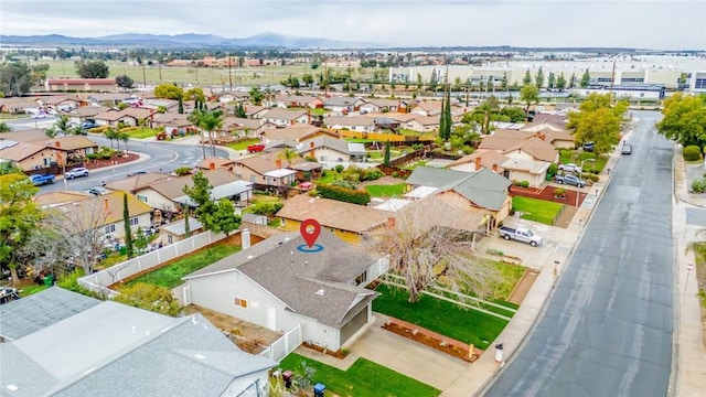 bird's eye view featuring a residential view