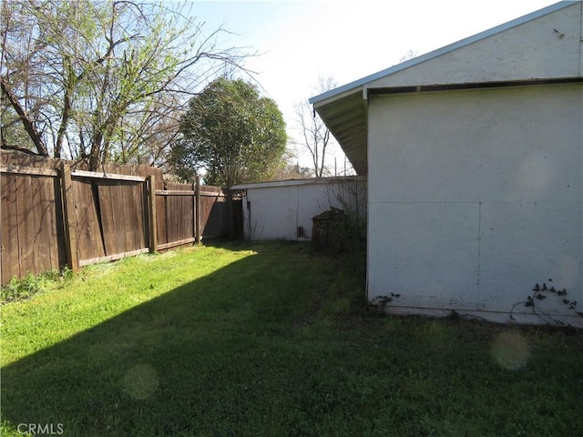 view of yard with fence private yard