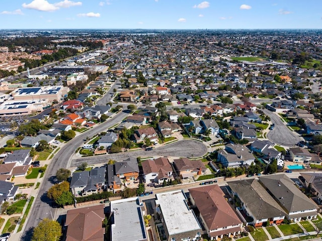 aerial view with a residential view