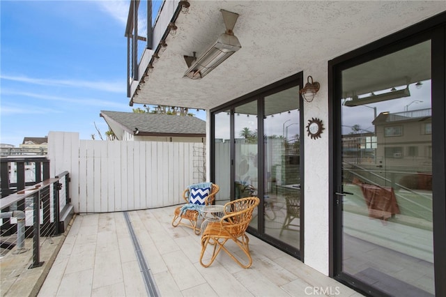 view of patio with a balcony