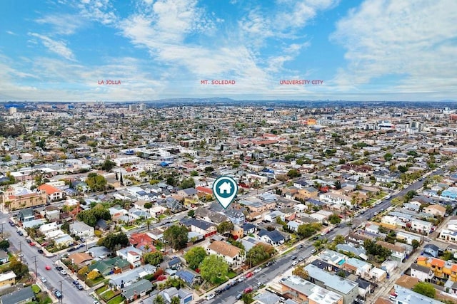 bird's eye view featuring a residential view