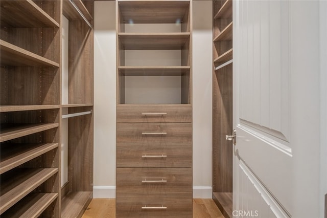 view of walk in closet