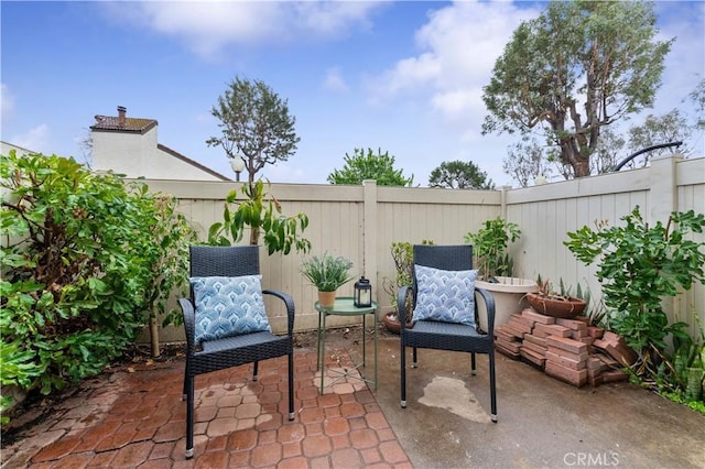 view of patio / terrace featuring a fenced backyard