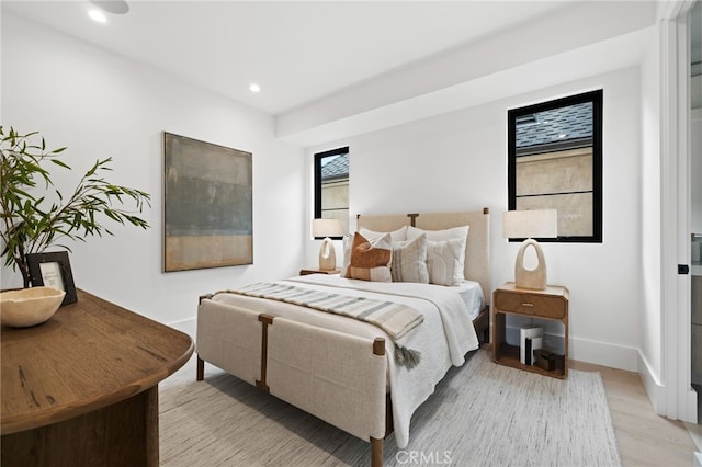 506 Avocado Ave, Corona Del Mar, CA 92625 - bedroom featuring recessed lighting, baseboards, and light wood finished floors