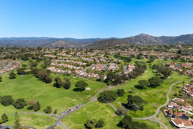 bird's eye view with a mountain view and a residential view