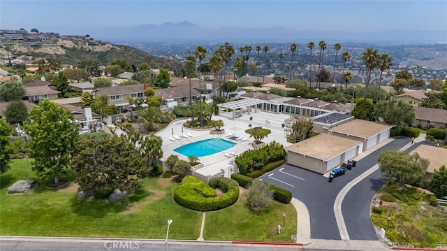 31711 Crystal Sands Dr, Laguna Niguel, CA 92677 - bird's eye view of a mountainous background and a pool area