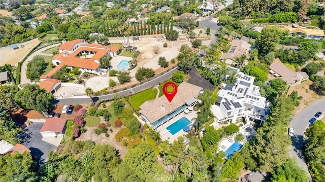 bird's eye view featuring a residential view