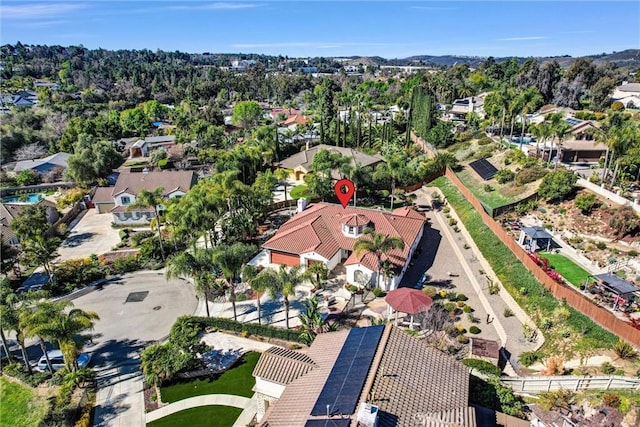 bird's eye view featuring a residential view