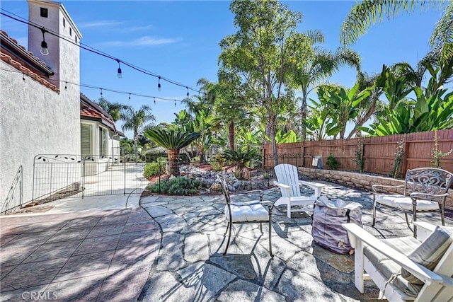 view of patio / terrace with fence