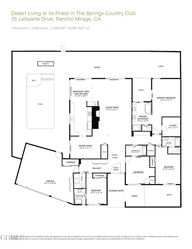 35 Lafayette Dr, Rancho Mirage, CA 92270 - room layout