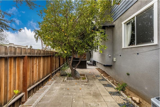 view of patio / terrace with a fenced backyard