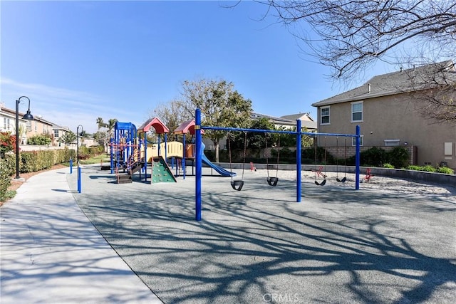 view of community jungle gym