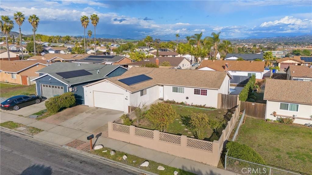 drone / aerial view featuring a residential view