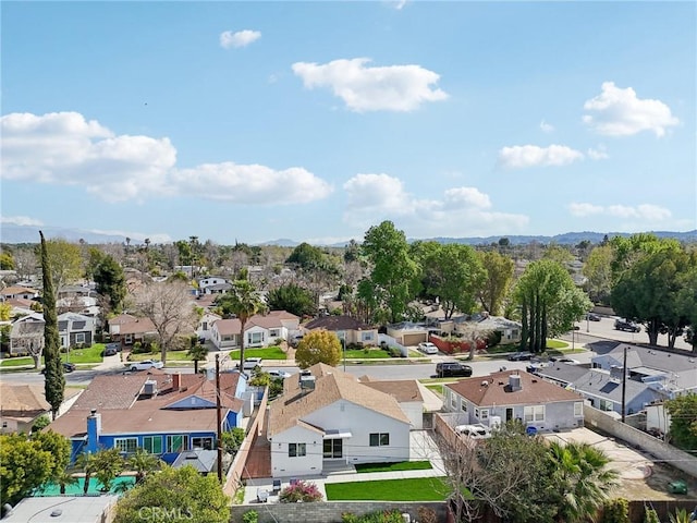 drone / aerial view with a residential view