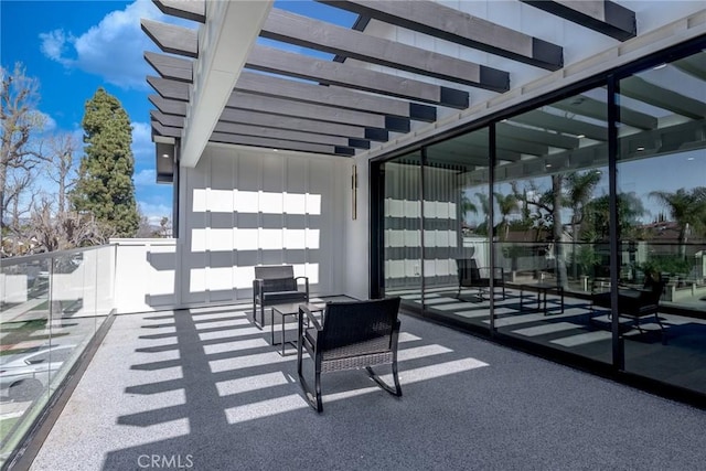 view of patio with a pergola