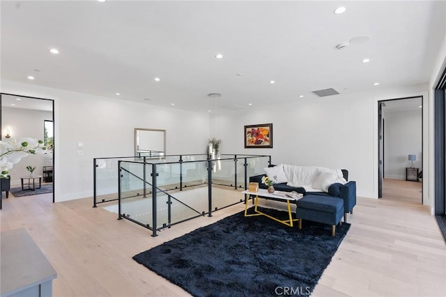 5012 Enfield Ave, Encino, CA 91316 - living room with light wood-style floors and recessed lighting