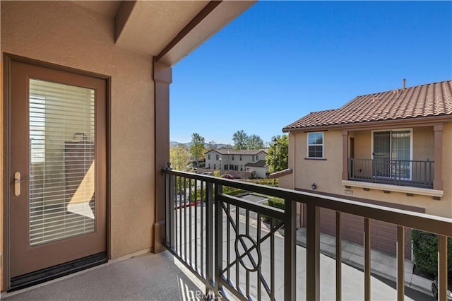 balcony with a residential view