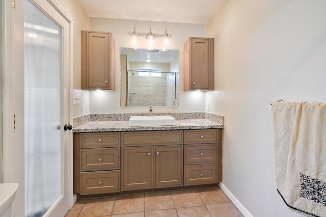 358 Mainsail Rd, Oceanside, CA 92054 - bathroom with vanity, a shower stall, and tile patterned flooring