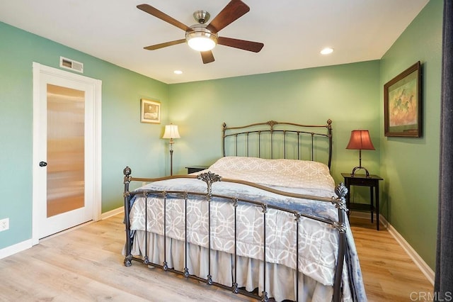 358 Mainsail Rd, Oceanside, CA 92054 - bedroom featuring wood finished floors, a ceiling fan, and recessed lighting