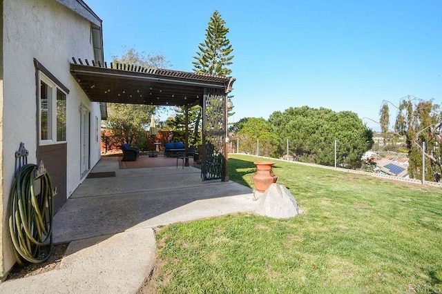358 Mainsail Rd, Oceanside, CA 92054 - view of grassy yard with a patio area and a pergola