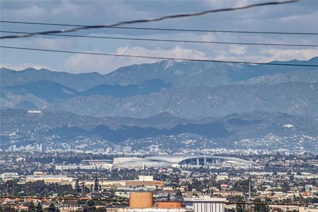 mountain view with a view of city