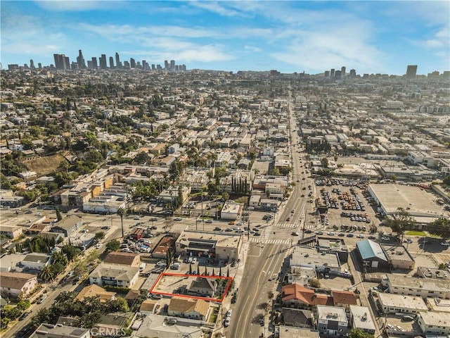 aerial view with a view of city