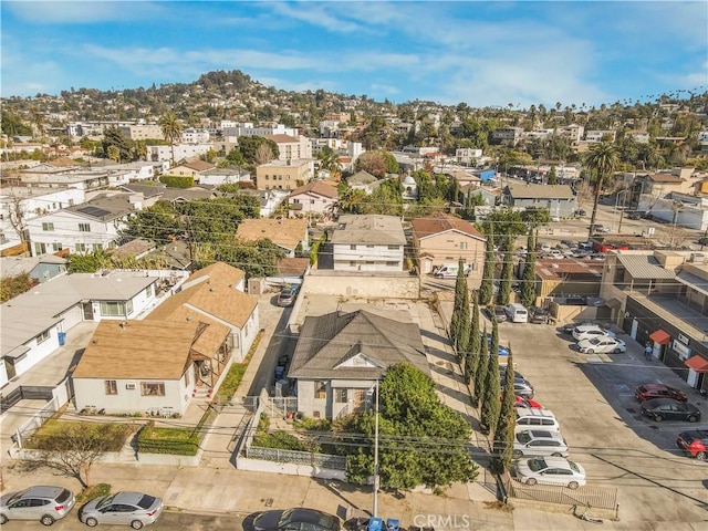 drone / aerial view with a residential view