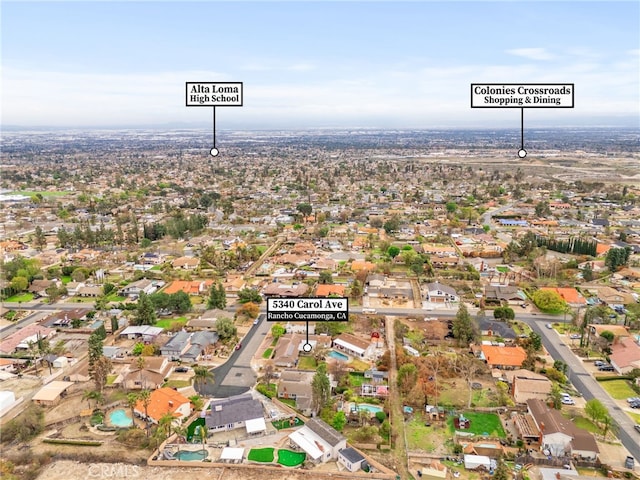 drone / aerial view featuring a residential view