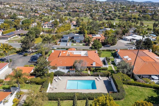 drone / aerial view featuring a residential view