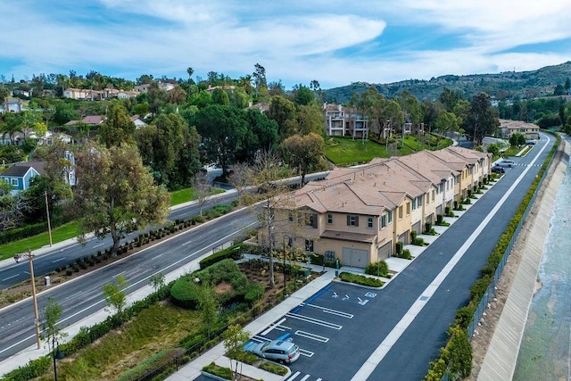 bird's eye view with a residential view