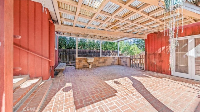 view of patio with fence