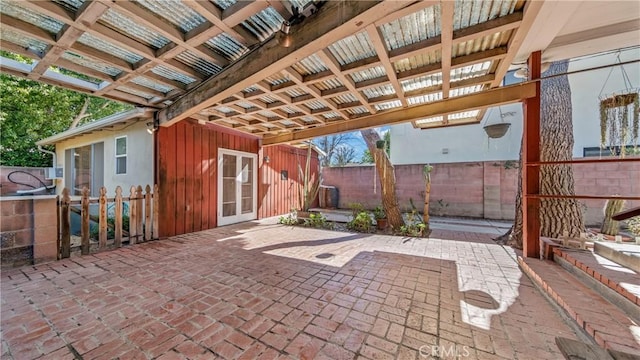 view of patio / terrace with fence