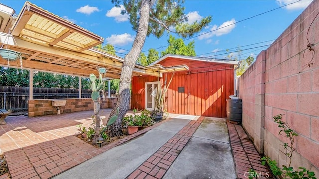 view of patio / terrace with fence