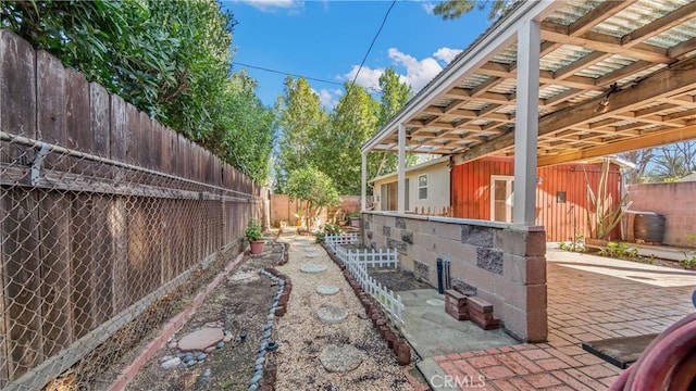 view of patio / terrace featuring a fenced backyard