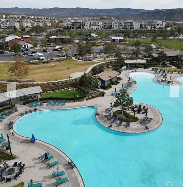 pool featuring a mountain view