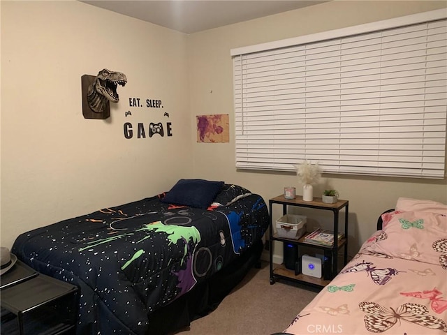 bedroom with carpet floors