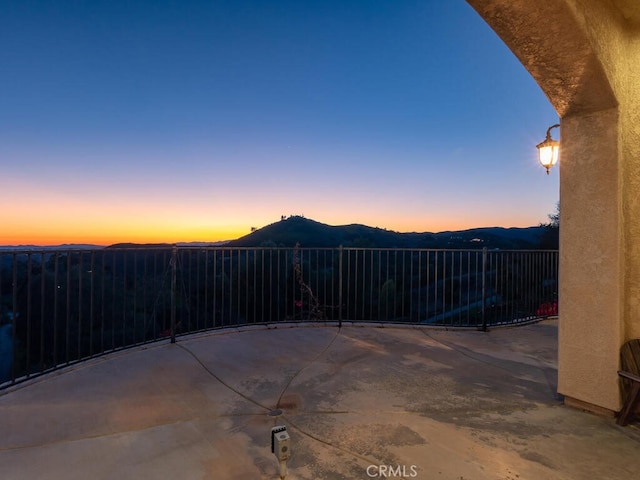 exterior space with a mountain view