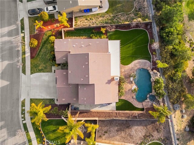 33740 Old Trail Dr, Yucaipa, CA 92399 - bird's eye view of a pool