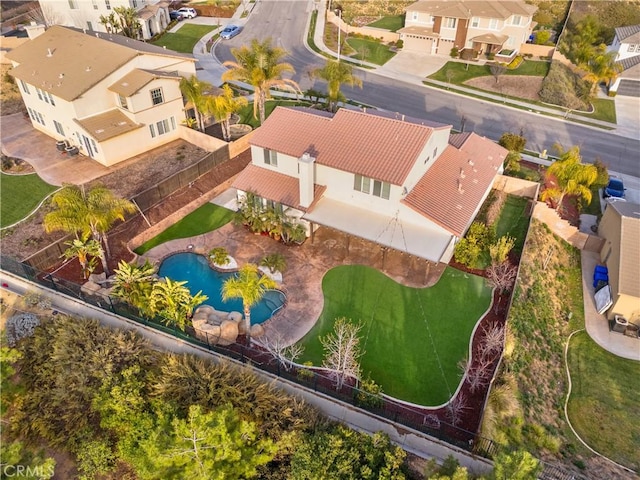 bird's eye view featuring a residential view