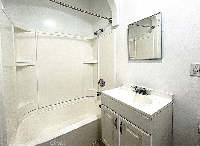 bathroom with vanity and shower / bathtub combination