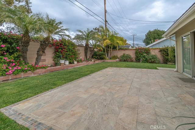 view of patio / terrace featuring a fenced backyard