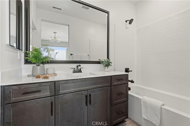 27046 Tanager Ln, Valencia, CA 91381 - full bath with vanity and shower / bath combination