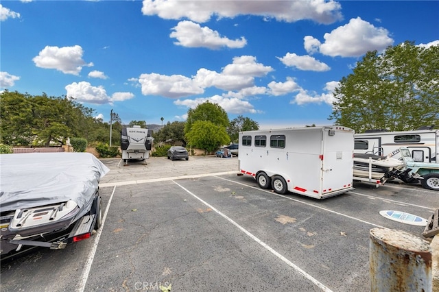 view of uncovered parking lot