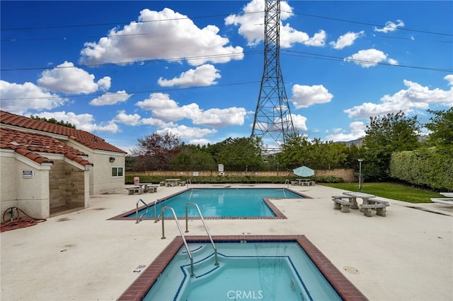 pool featuring a patio